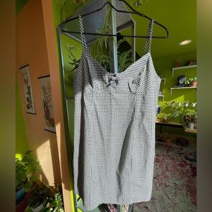Black & White Gingham Mini Dress